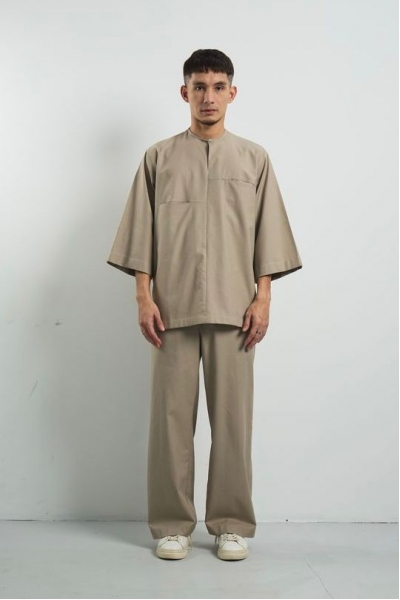 Hernang Kurta Set , Khaki