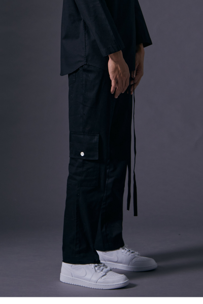 Long Cargo Pants Karai, Black