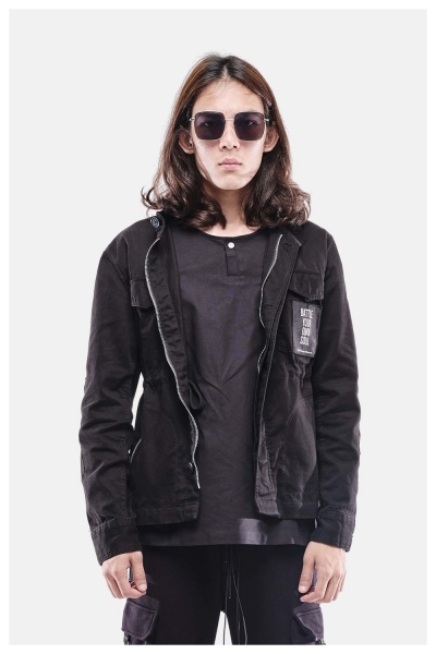 Muroq Twill Jacket BYOS - Black