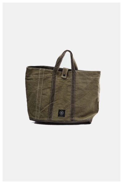 Military Large Canvas Tote Bag - Olive Green