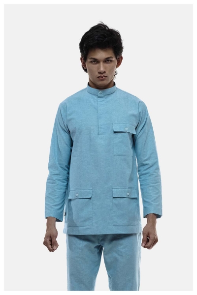 Kauru Cekak Musang - Pastel Cadet Blue