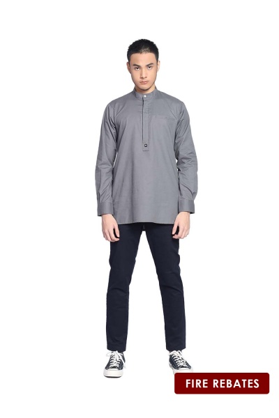 Bayuq Kurta - Medium Grey