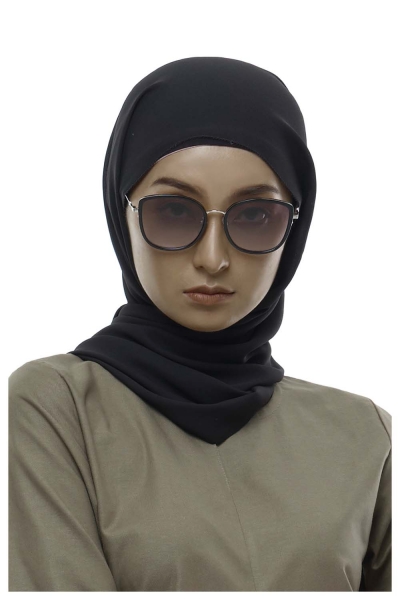 Nukma Chiffon Shawl - Black