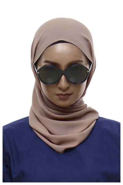 Nukma Chiffon Shawl - Clay Brown