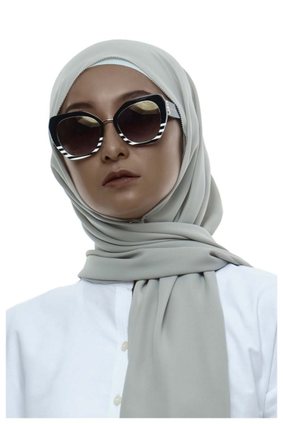 Nukma Chiffon Shawl - Lime Green