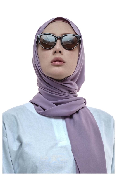 Nukma Chiffon Shawl - Purple