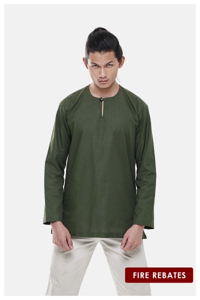 Kurta Long Sleeves Ruya - Forest Green