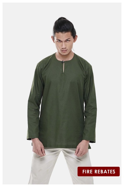 Kurta Long Sleeves Ruya - Forest Green