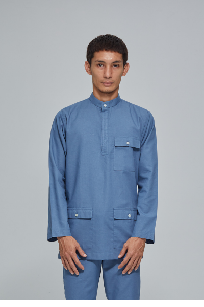 Baju Melayu Cekak Musang Kauru, Ocean Blue