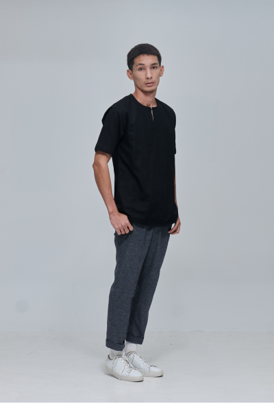 Kurta Short Sleeves Herzu, Black