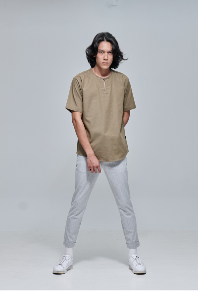 Kurta Short Sleeves Herzu, Olive Green