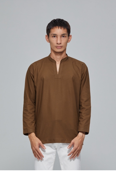 Kurta Long Sleeves Rumaya - Wood Brown