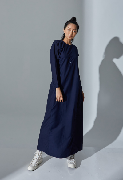 Jubah Dress Xeria - Dark Blue